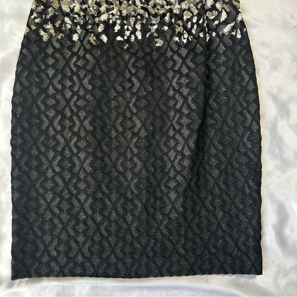 St. John Collection Metallic Pixelated Jacquard Topper Jacket and Dress Set 6 - Picture 6 of 15